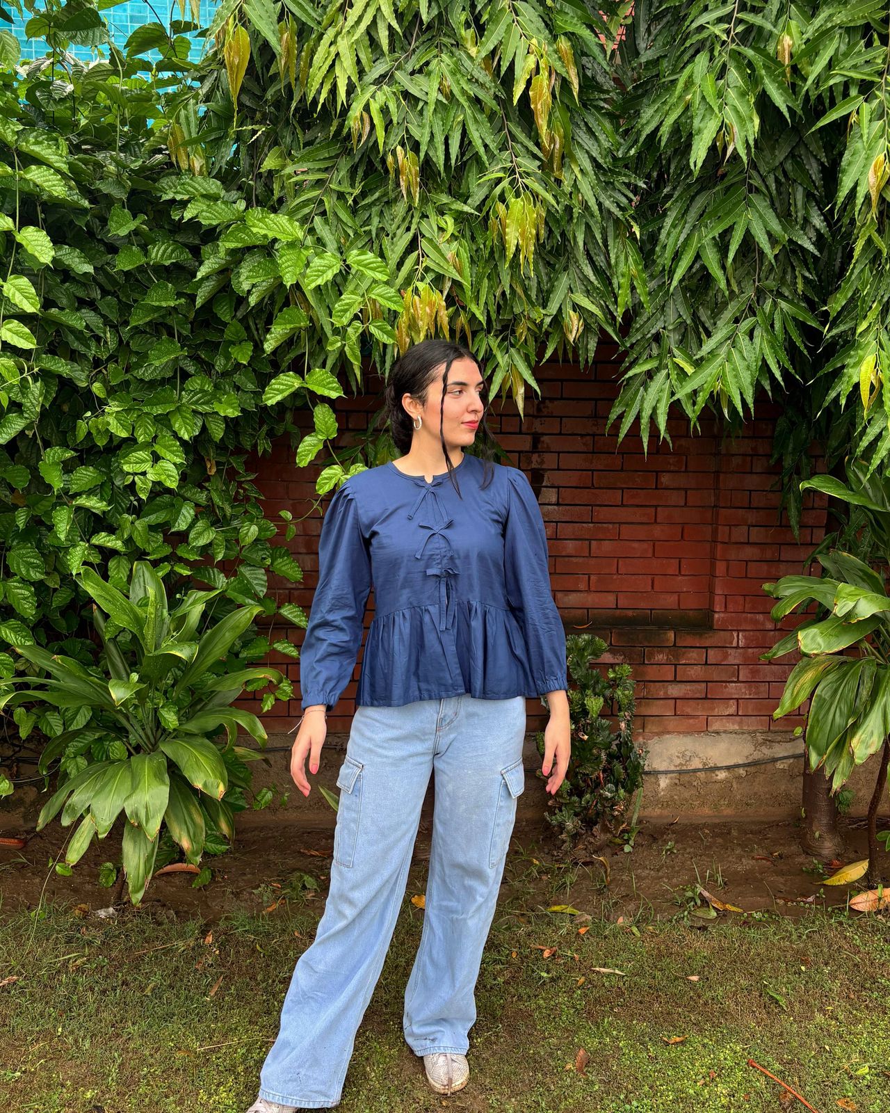 Blue Bow Top & Jeans