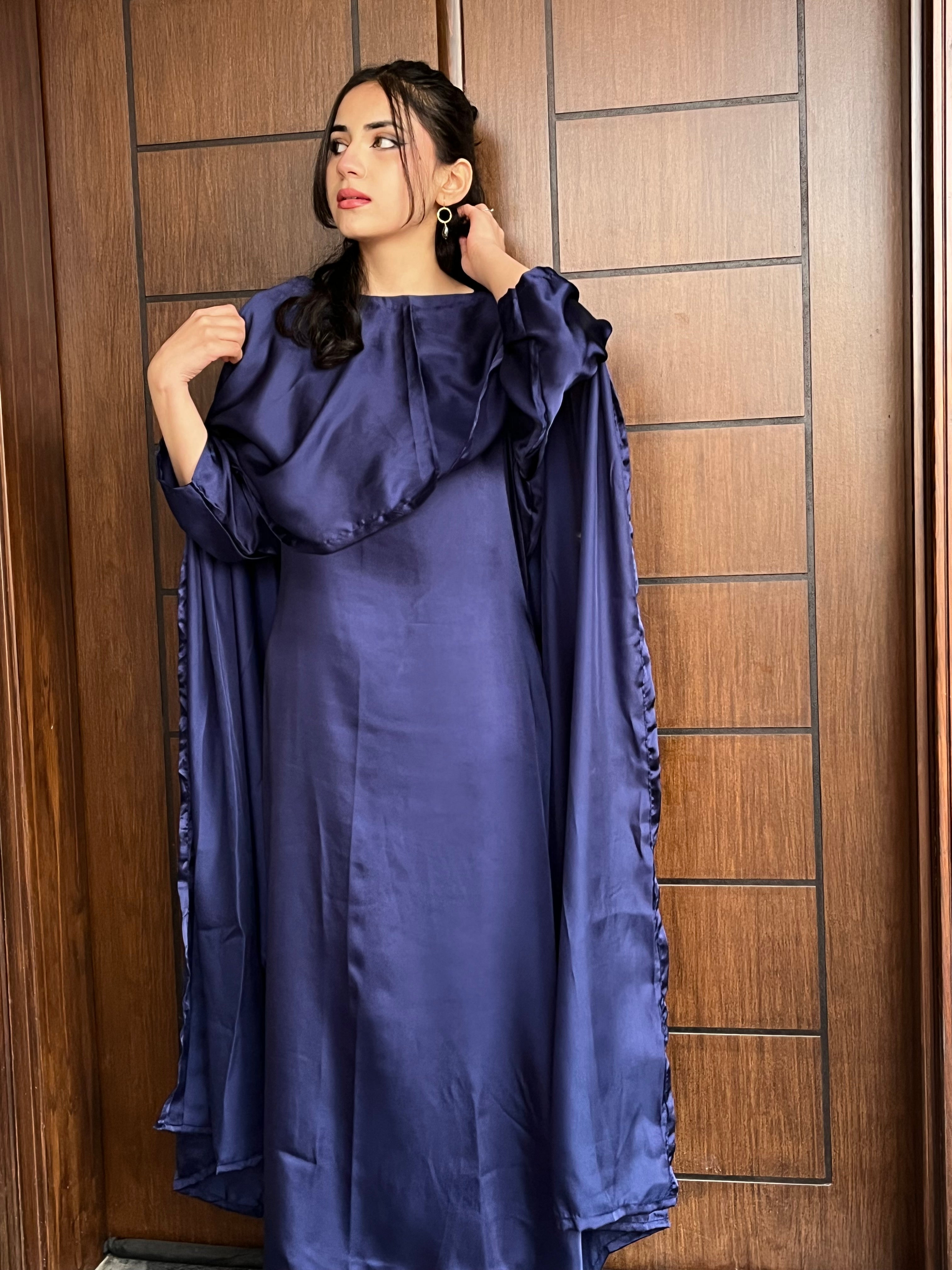 Navy Cape Dress
