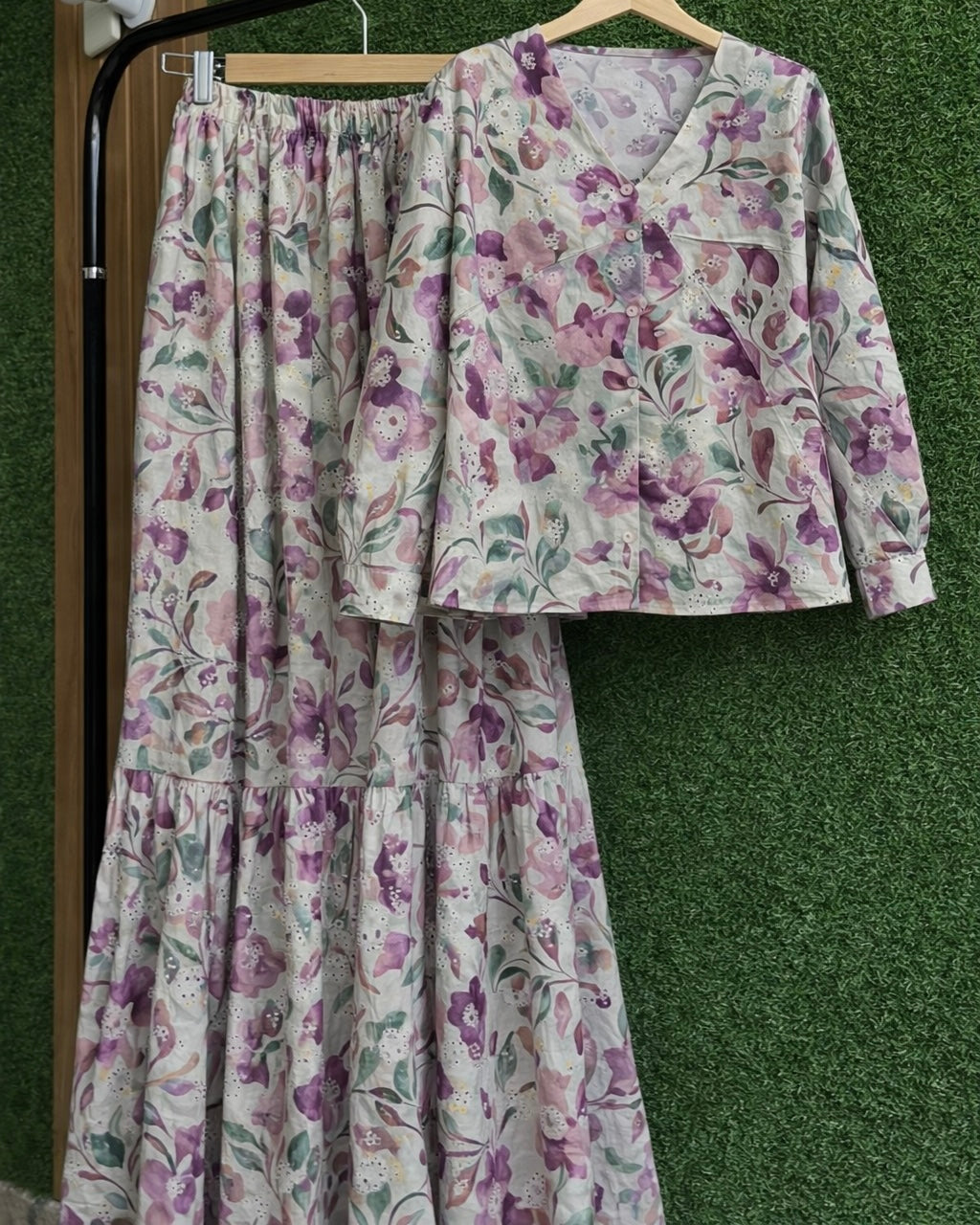Chikankari Skirt & Top