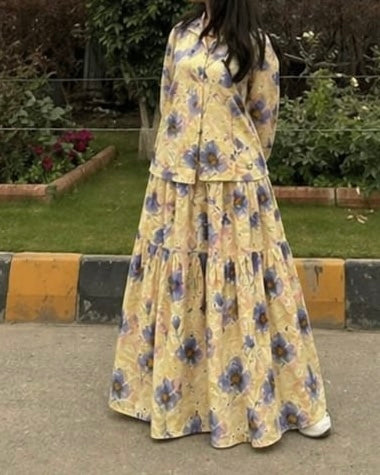 Chikankari Skirt & Top