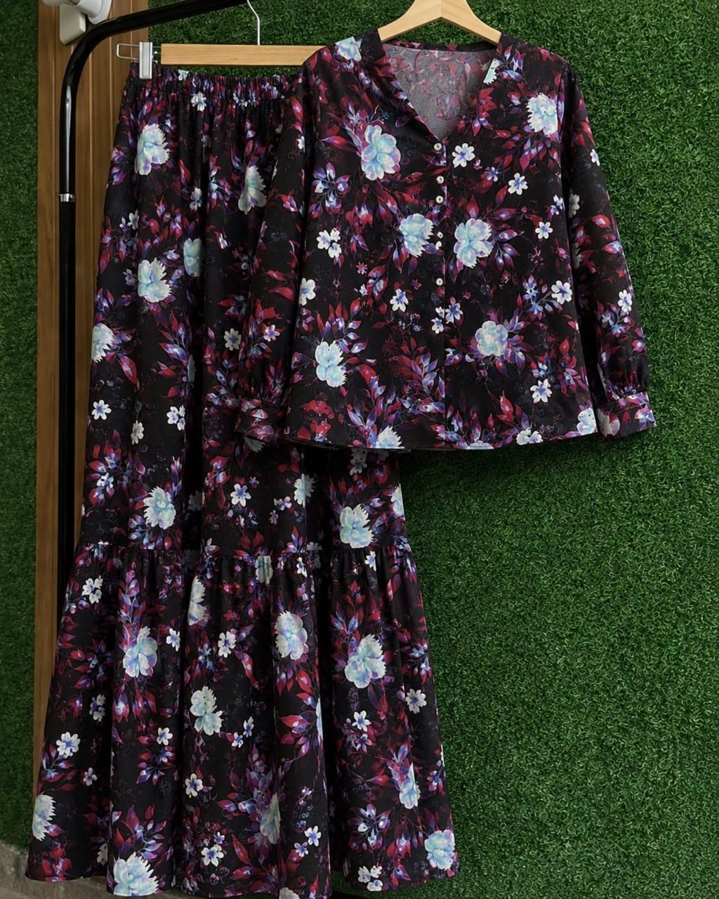 Chikankari Skirt & Top