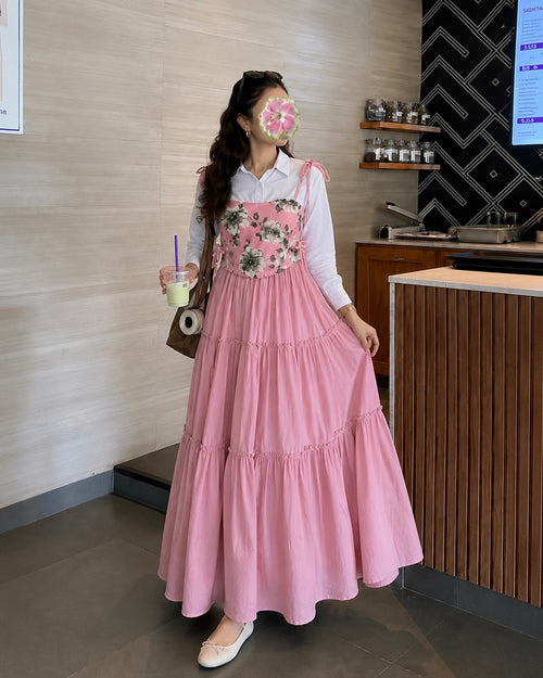 Barbie Corset with Button down shirt & Skirt
