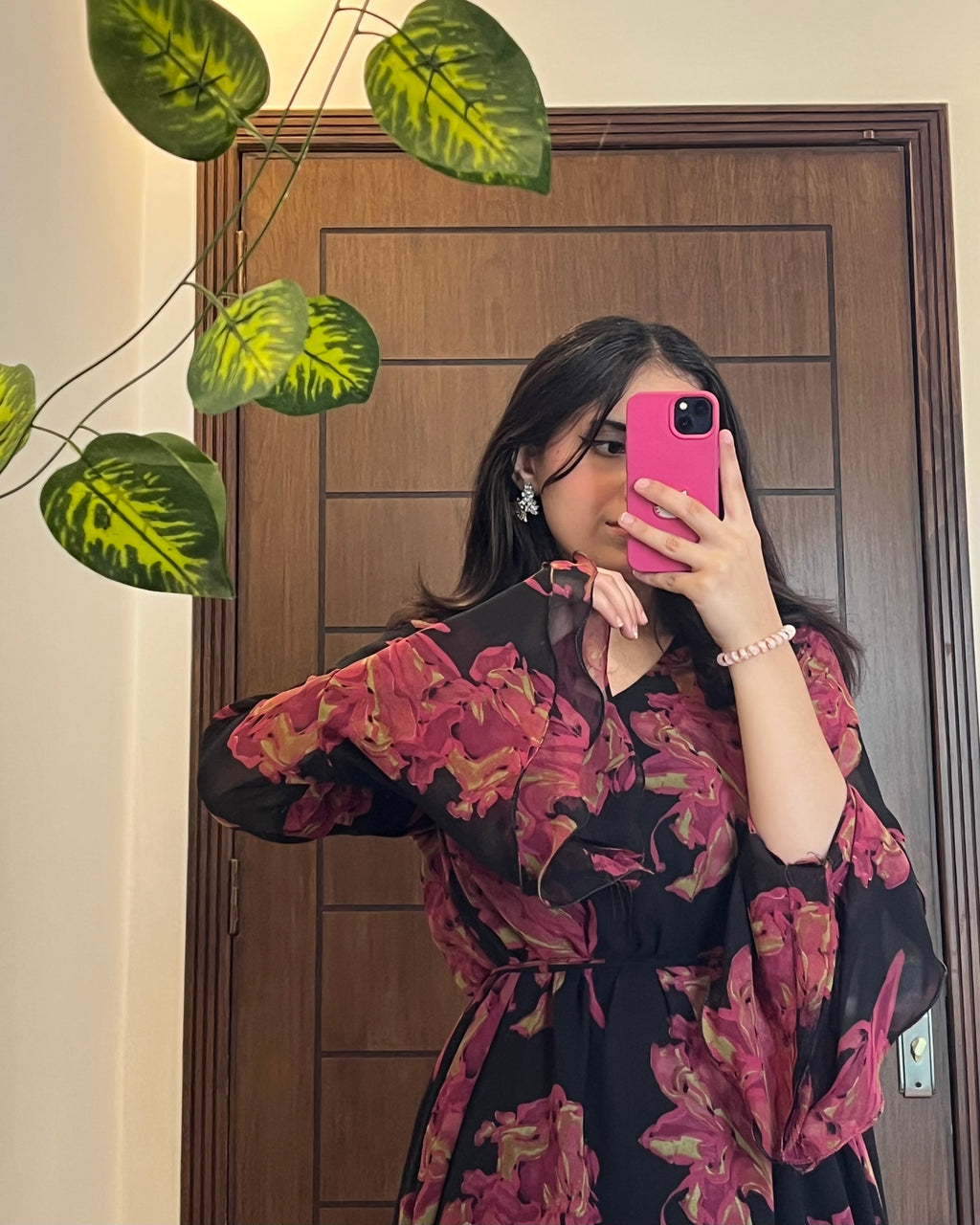 Dark Mirage Floral Long Dress