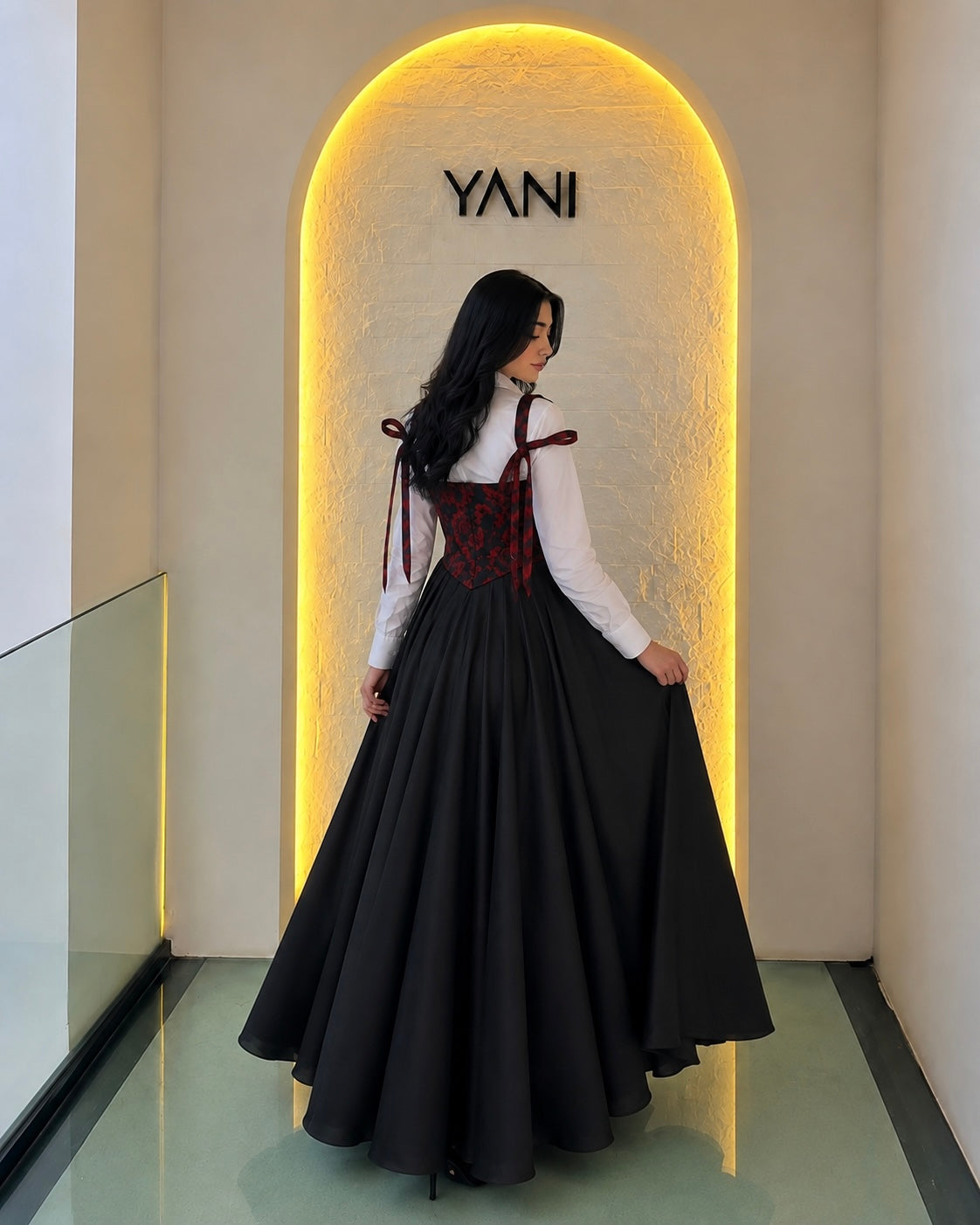 Corset Top Shirt & Skirt Set