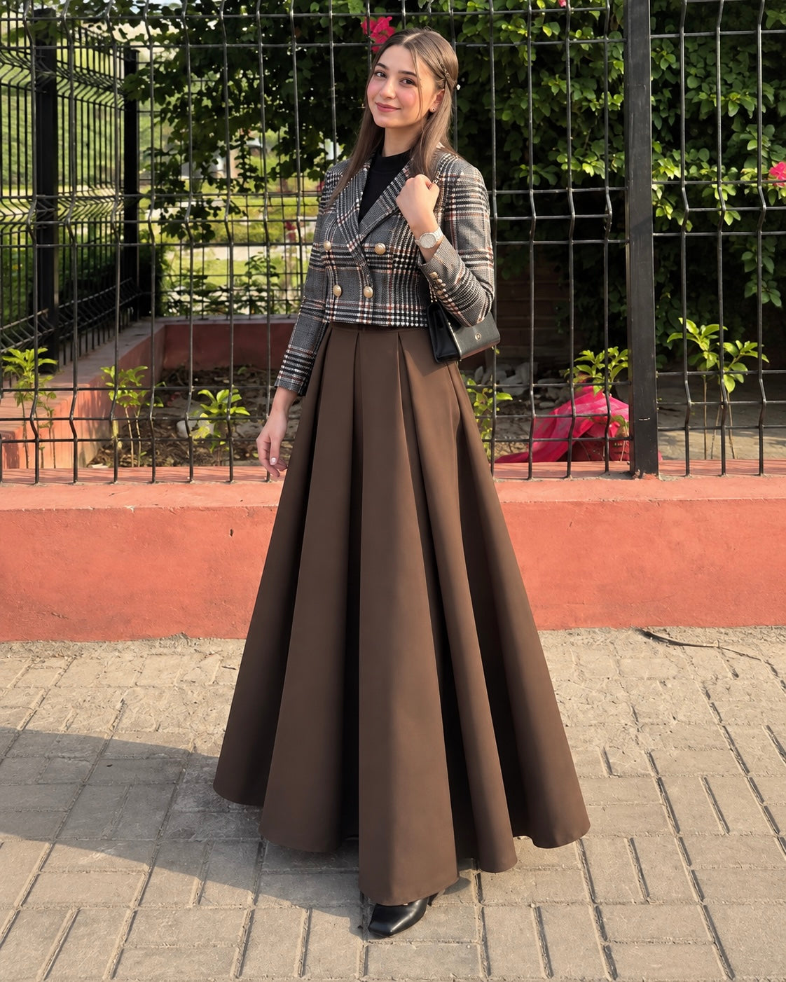 Check Jacket & Skirt