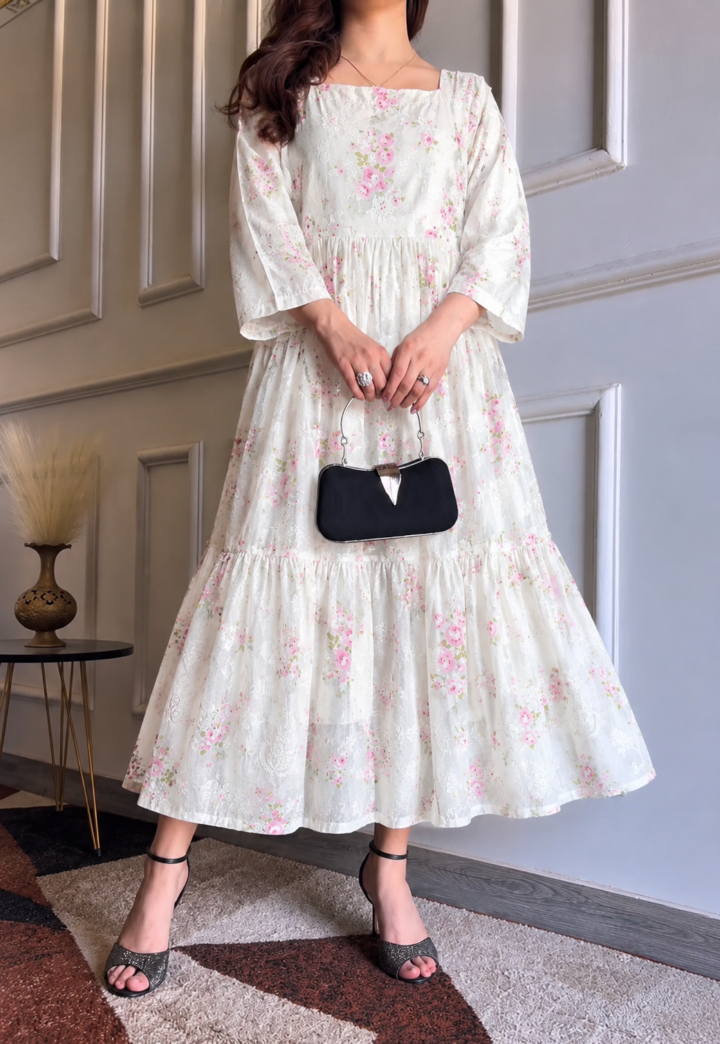 Chikankari Embroidered Frock