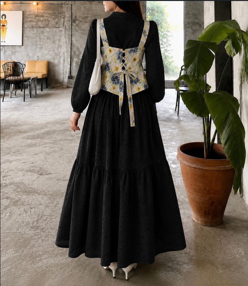 Chikankari Skirt Top & Corset