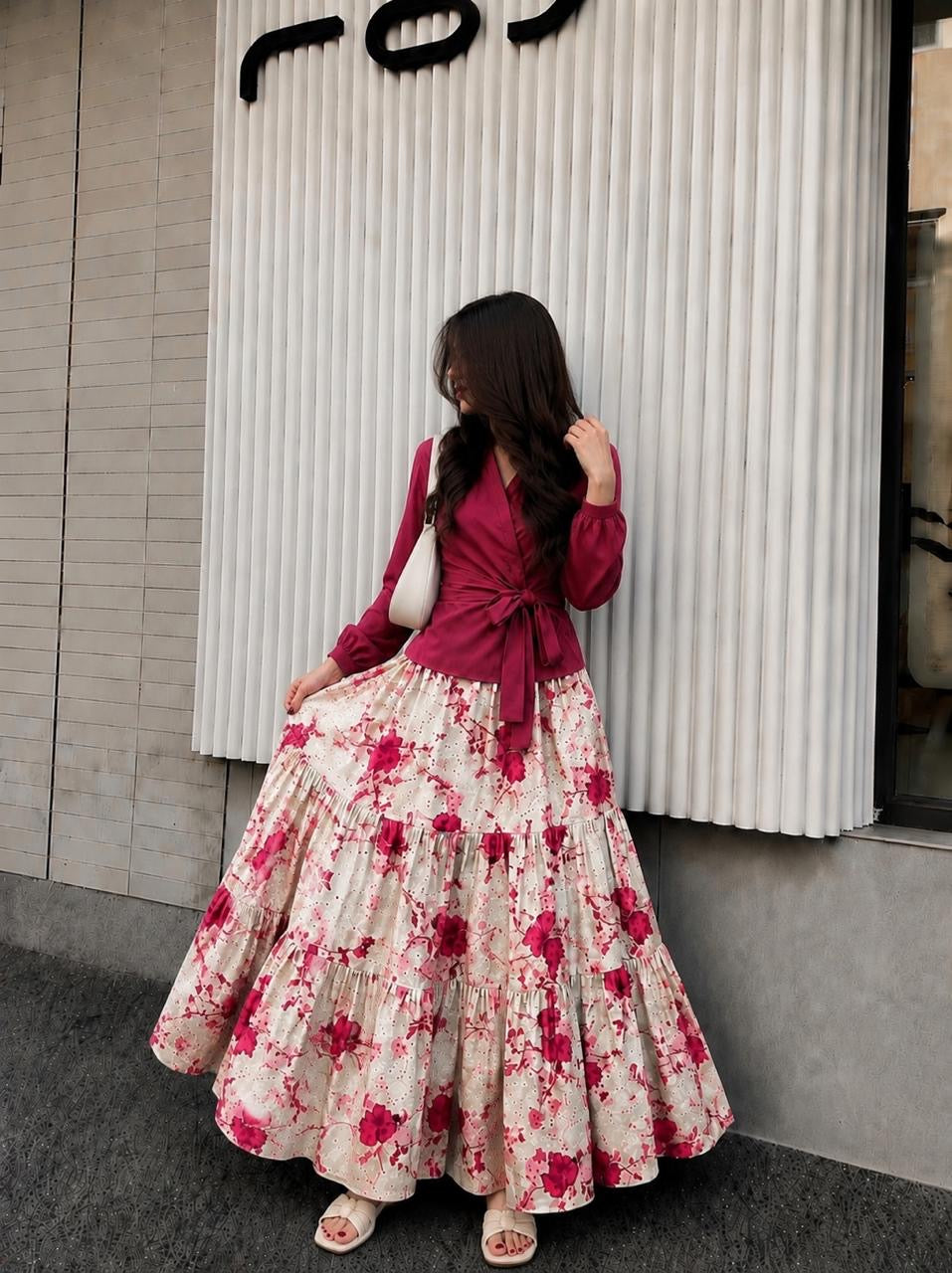 Top & Chikankari Skirt