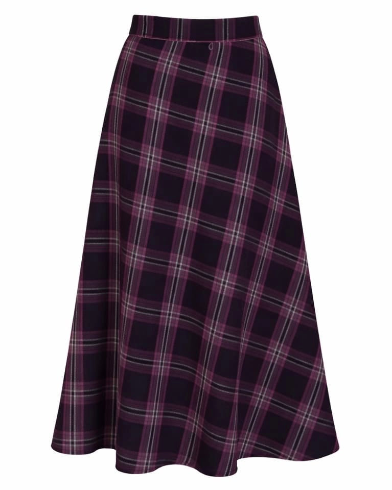 Plaid Wool Skirt