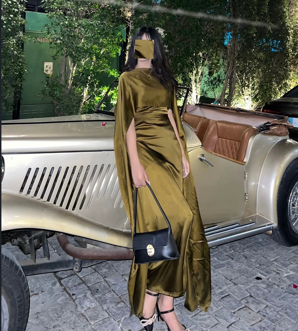 Cape Shawl Silk Dresses