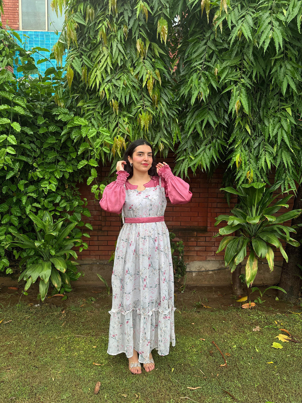 Dusky Petal Flared Frock