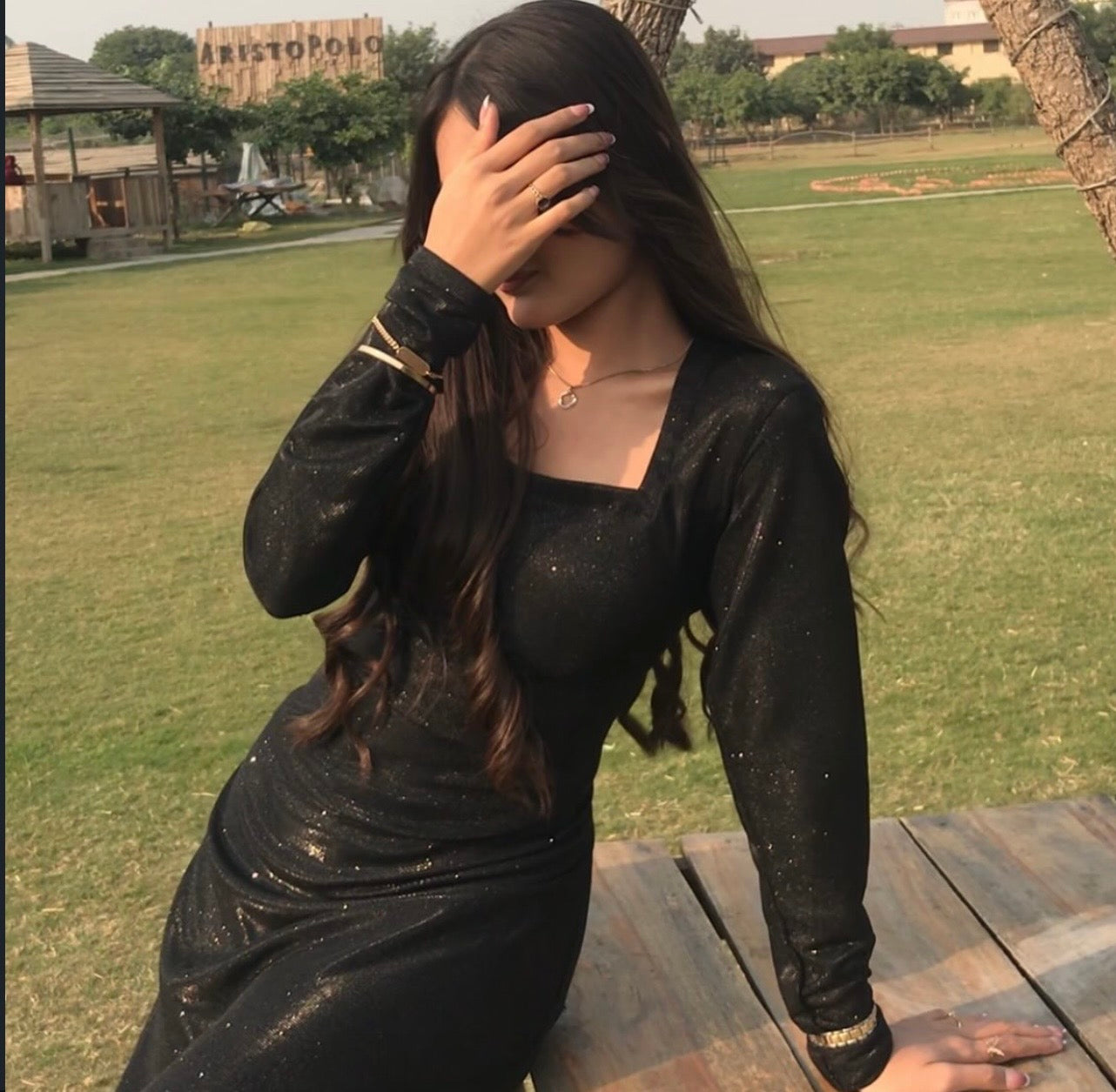 Starlit Black Dress