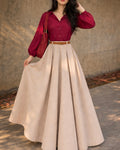Cherry Red Top & Skirt