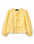 Butter yellow Front tie top