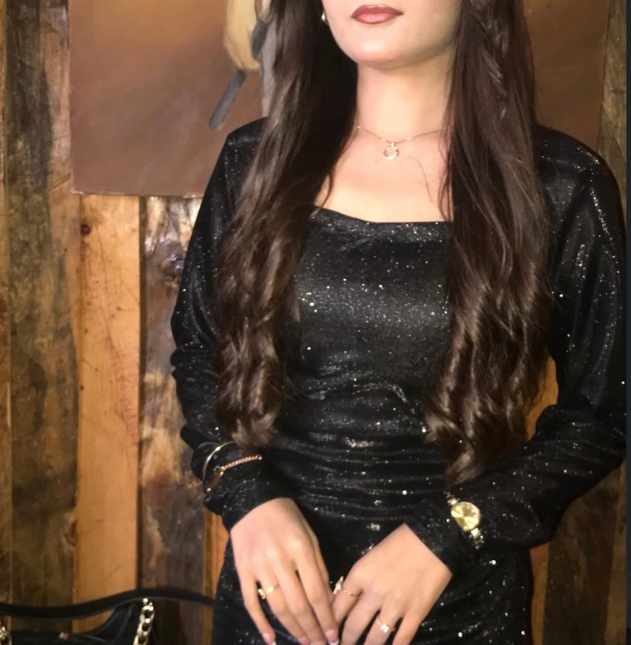 Starlit Black Dress