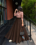 Floral Top & Flowy Skirt