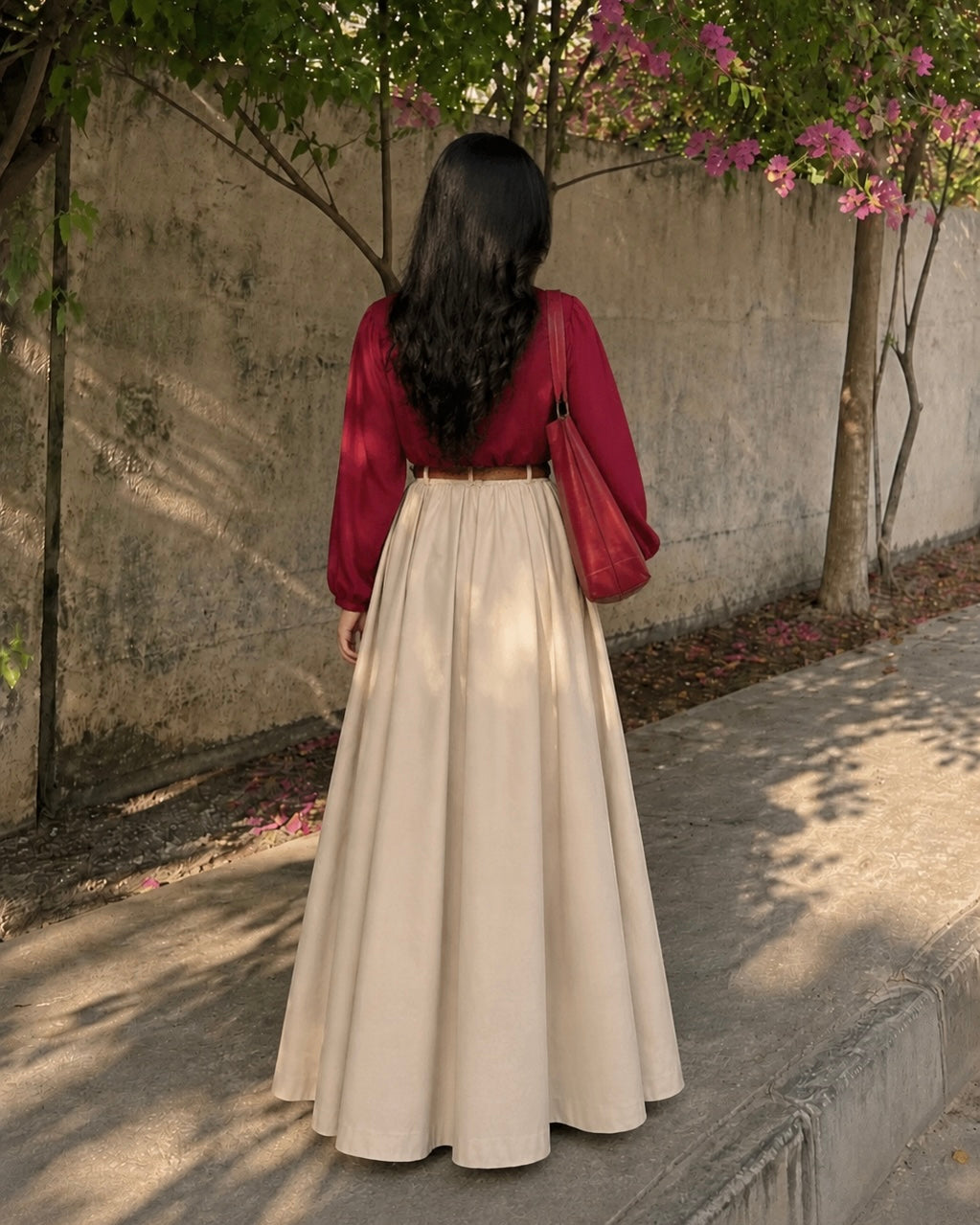 Cherry Red Top & Skirt