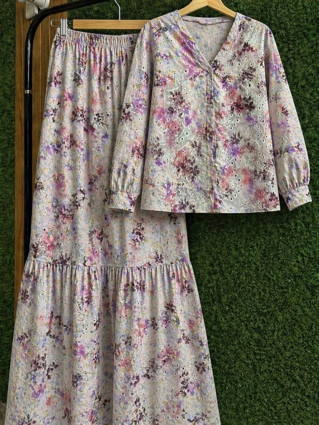 Chikankari Skirt & Top