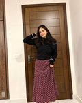 Plaid Wool Skirt