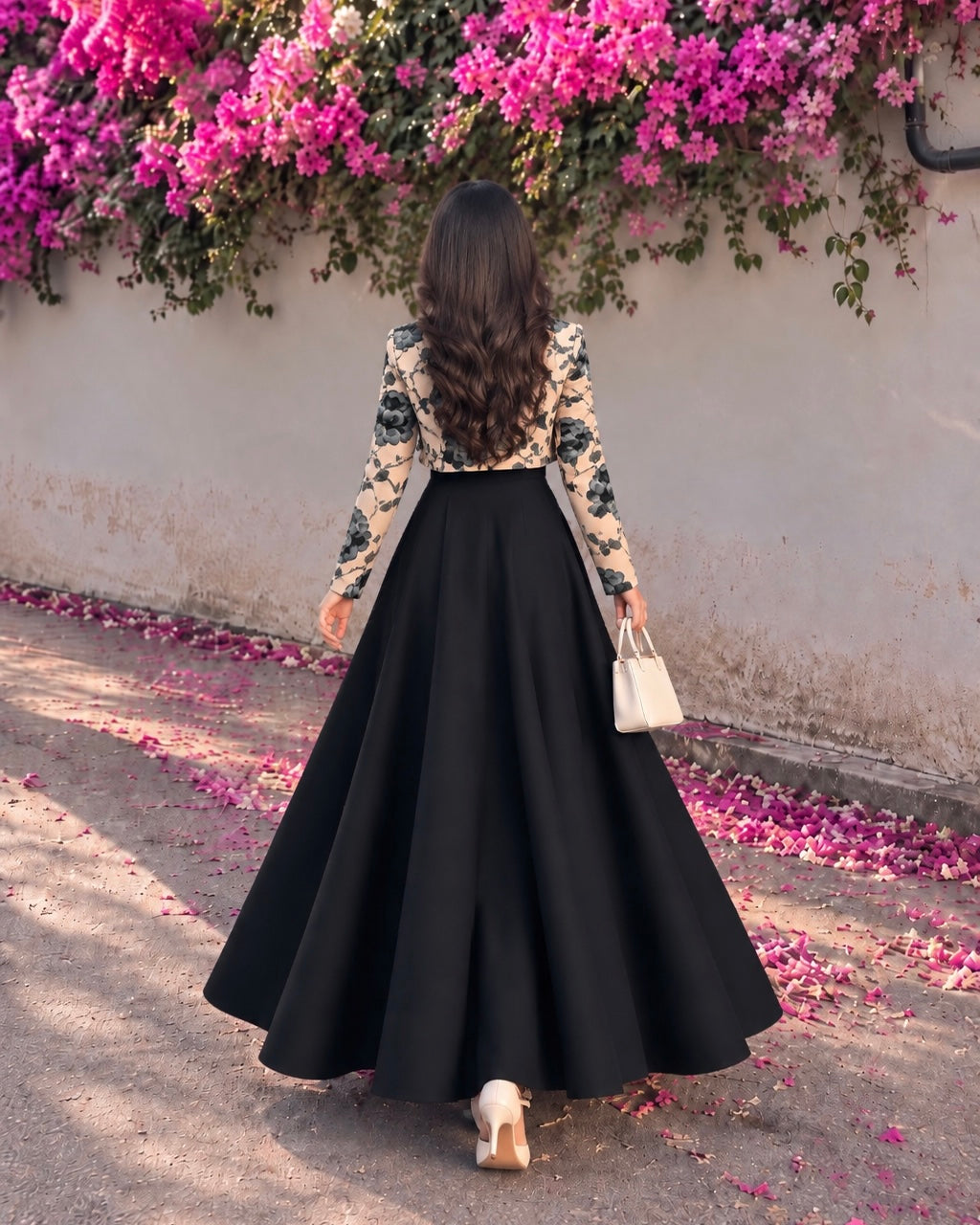 Black Bloom Jacket & Maxi