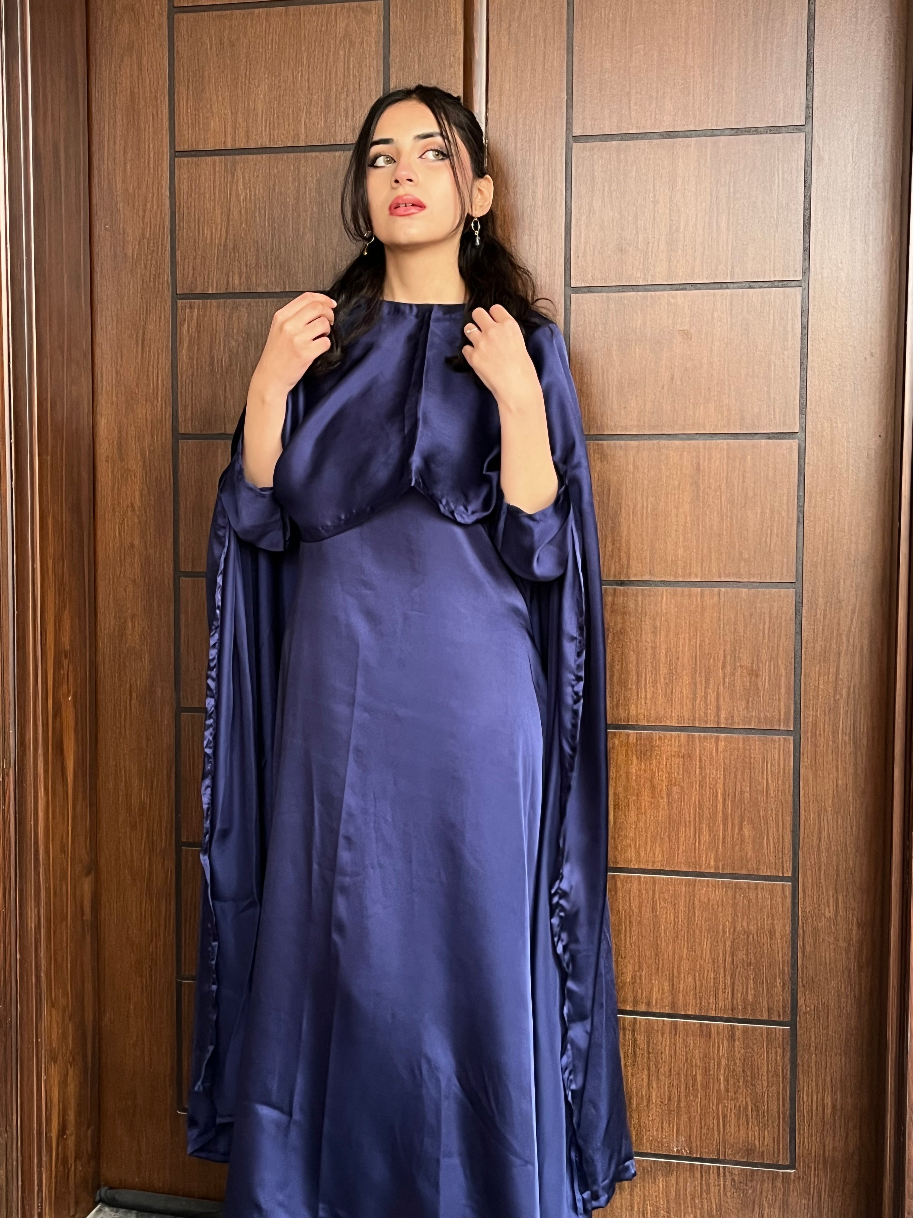 Navy Cape Dress
