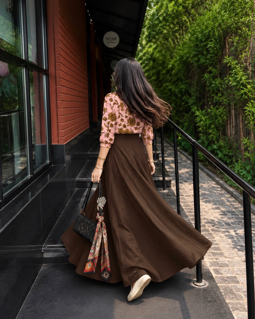 Floral Top & Flowy Skirt