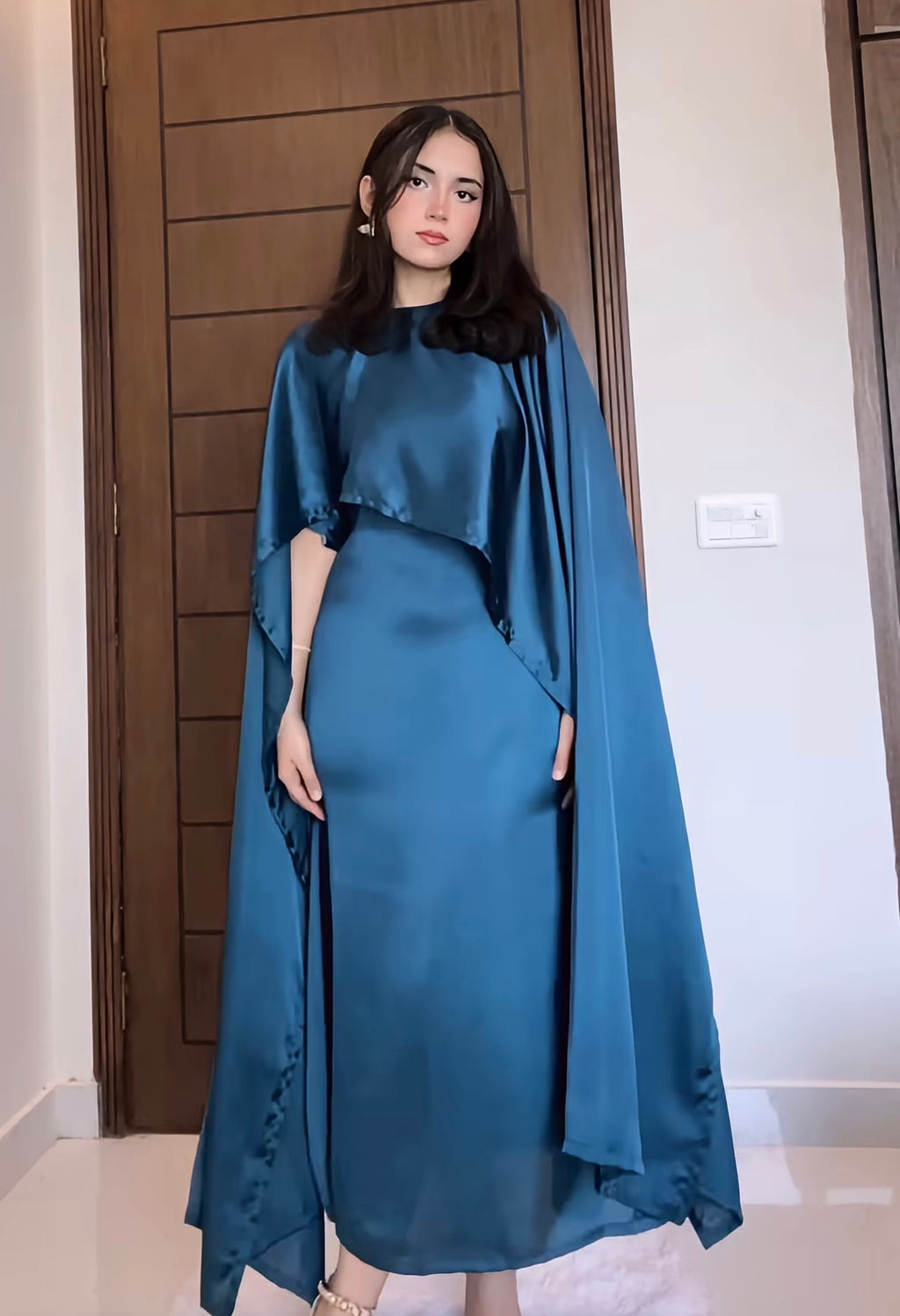 Cape Shawl Silk Dresses
