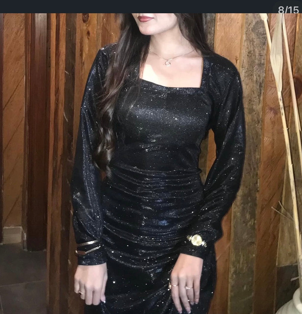 Starlit Black Dress