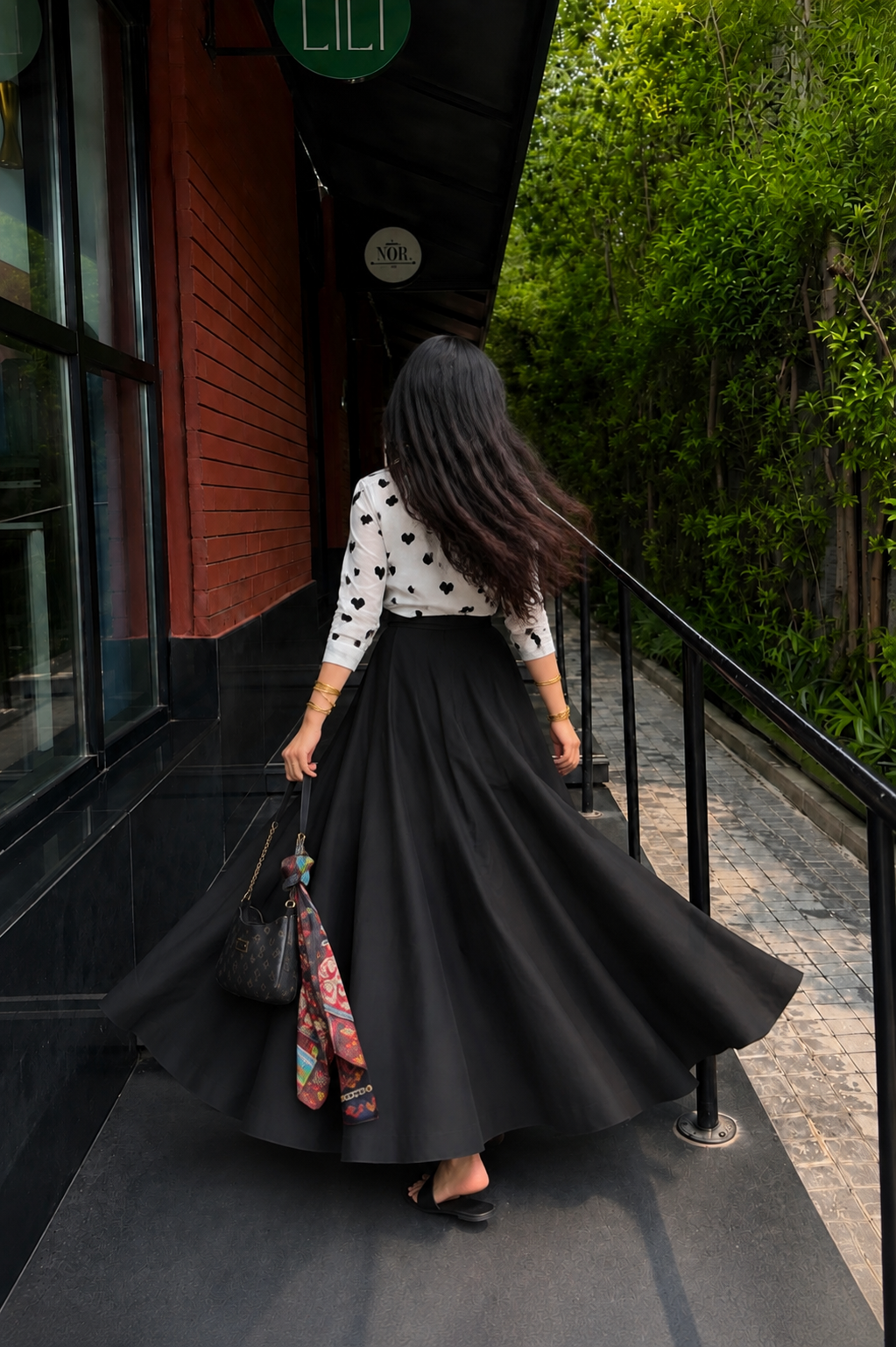 Heart Top & Flowy Skirt