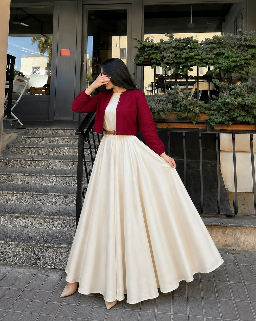 Cherry Jacket & Flared Frock