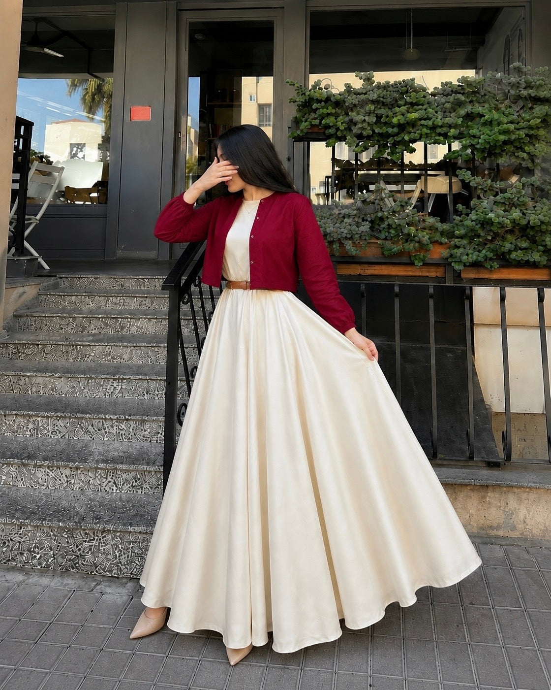 Cherry Jacket & Flared Frock