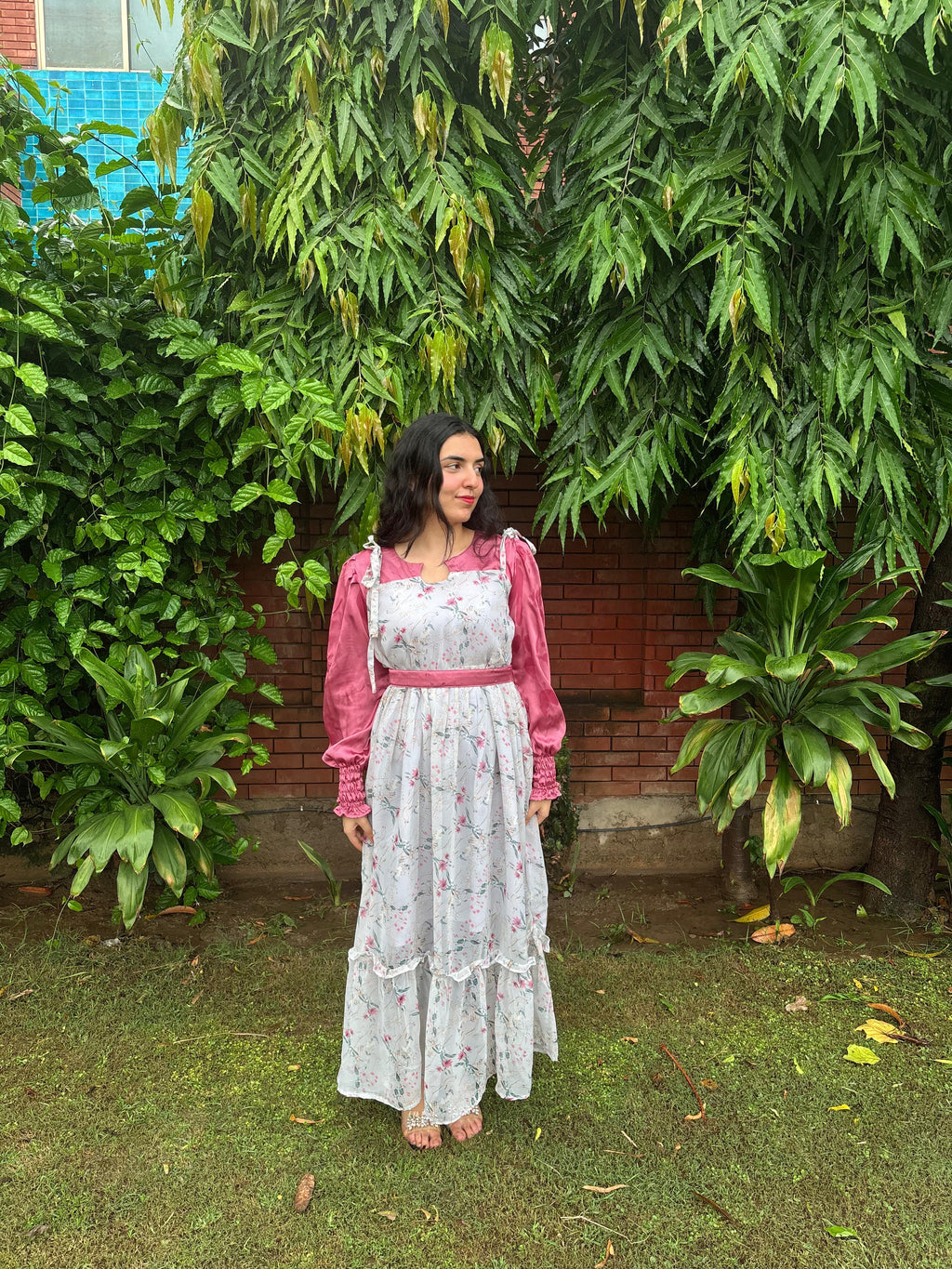 Dusky Petal Flared Frock