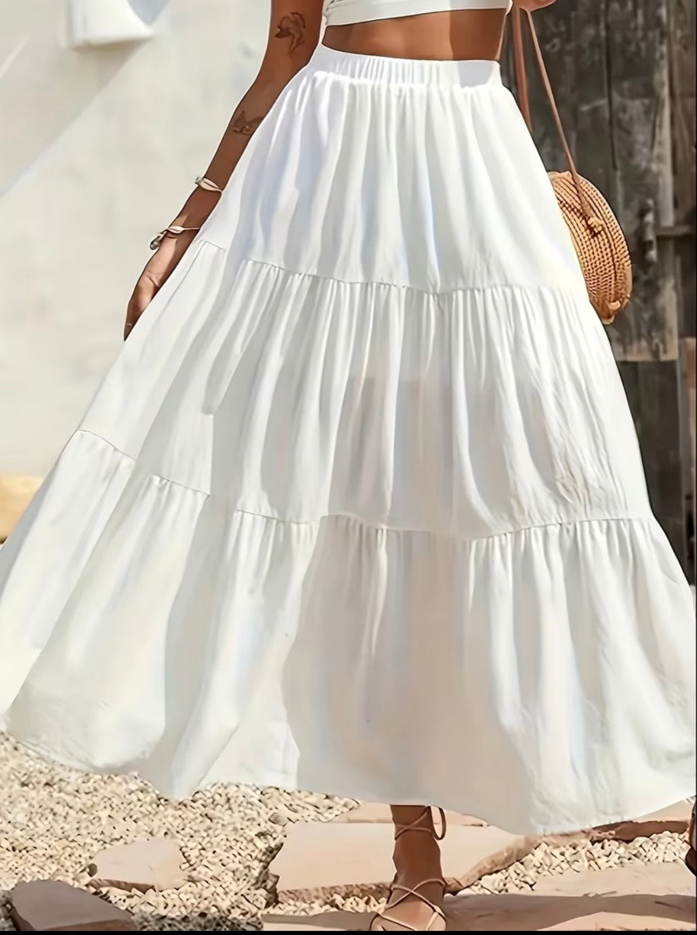 White Layered Skirt