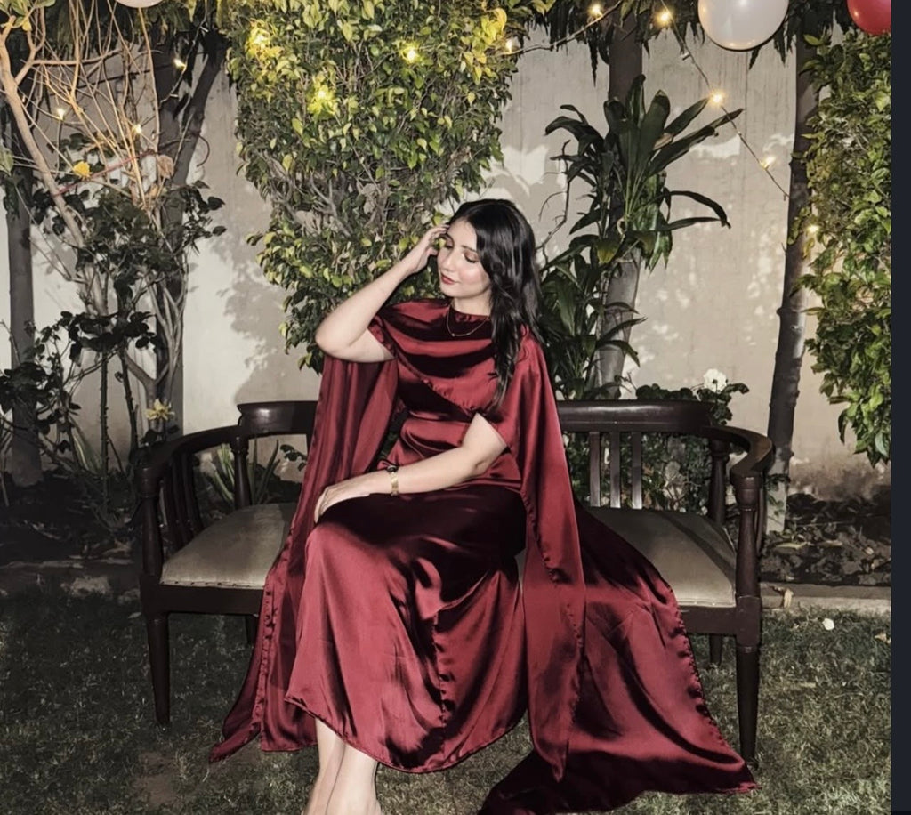 Cape Shawl Silk Dresses