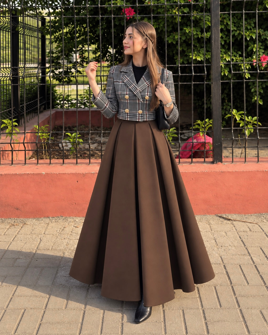 Check Jacket & Skirt