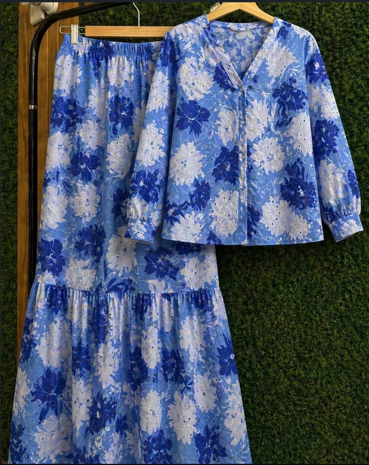 Chikankari Skirt & Top
