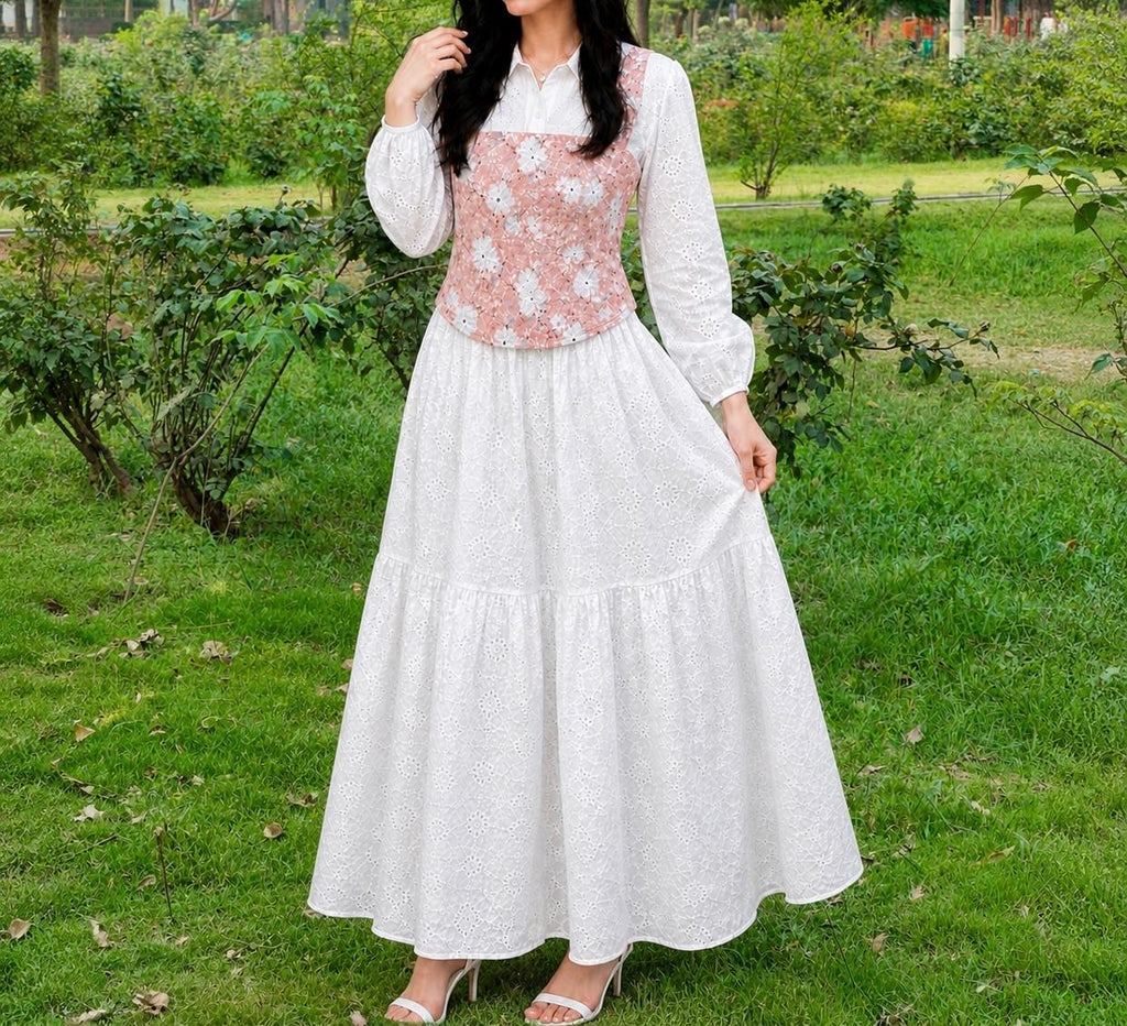 Chikankari Skirt & Corset