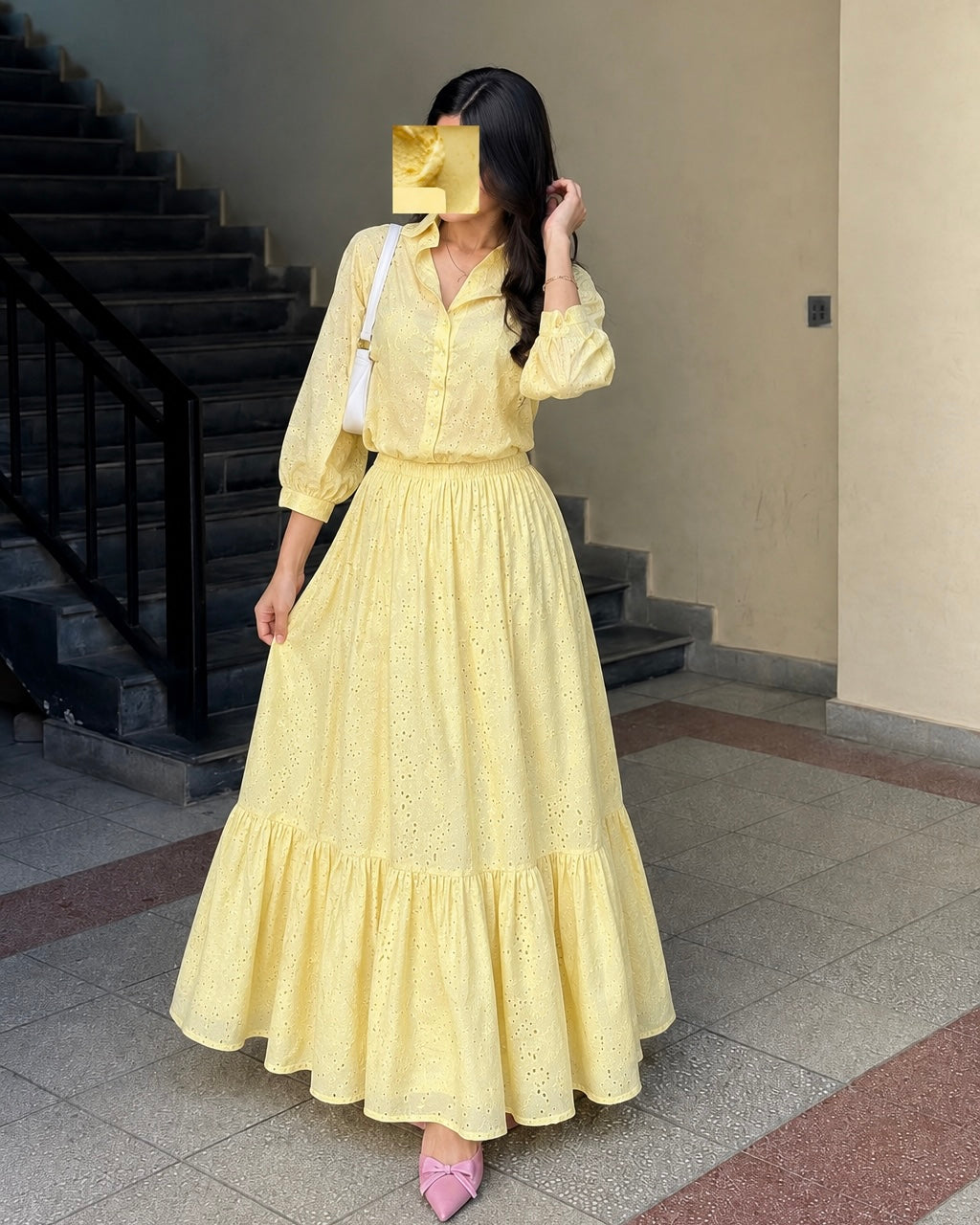 Buttery yellow skirt & top
