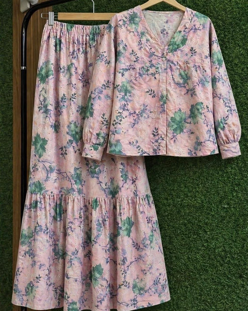 Chikankari Skirt & Top