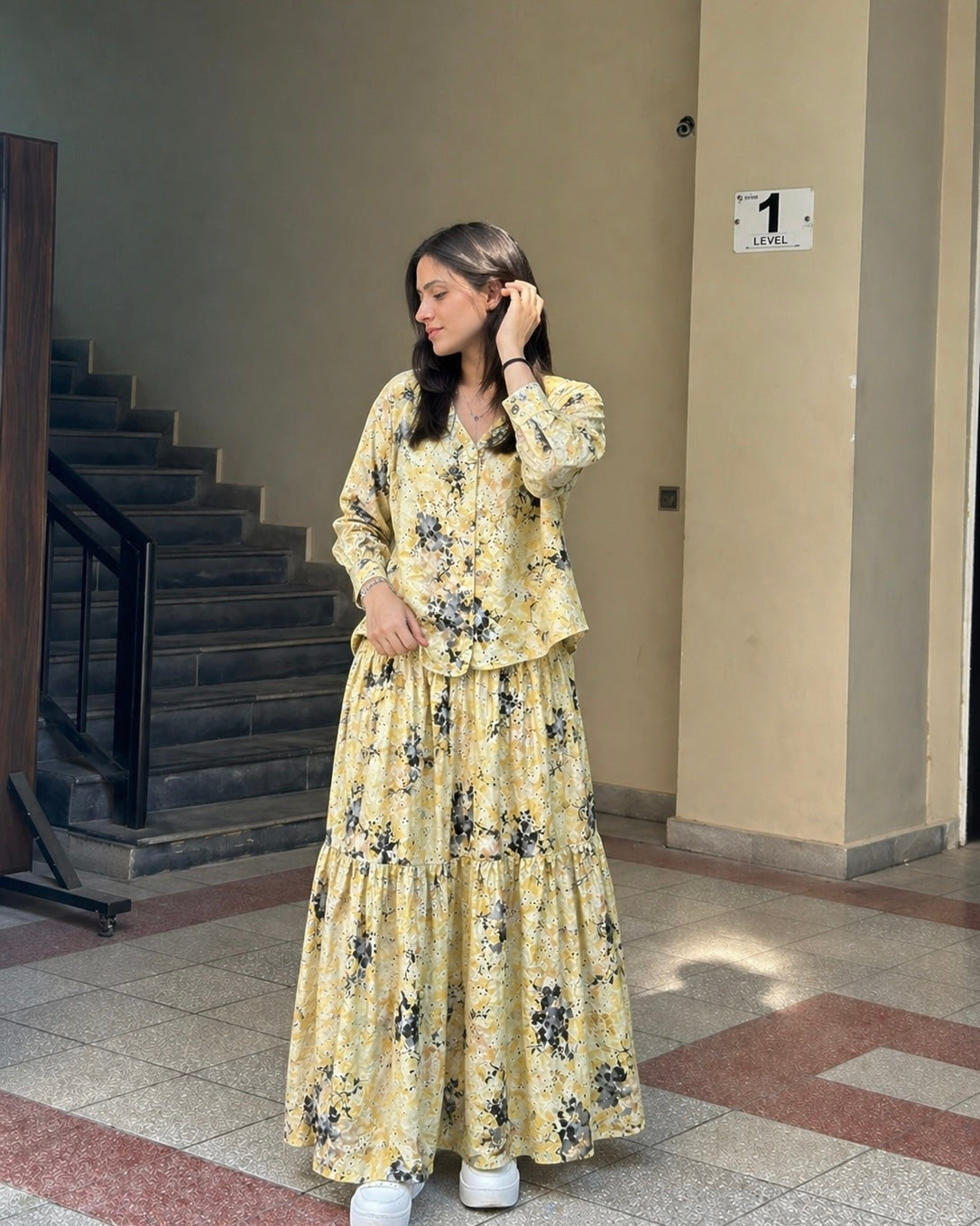 Chikankari Skirt & Top