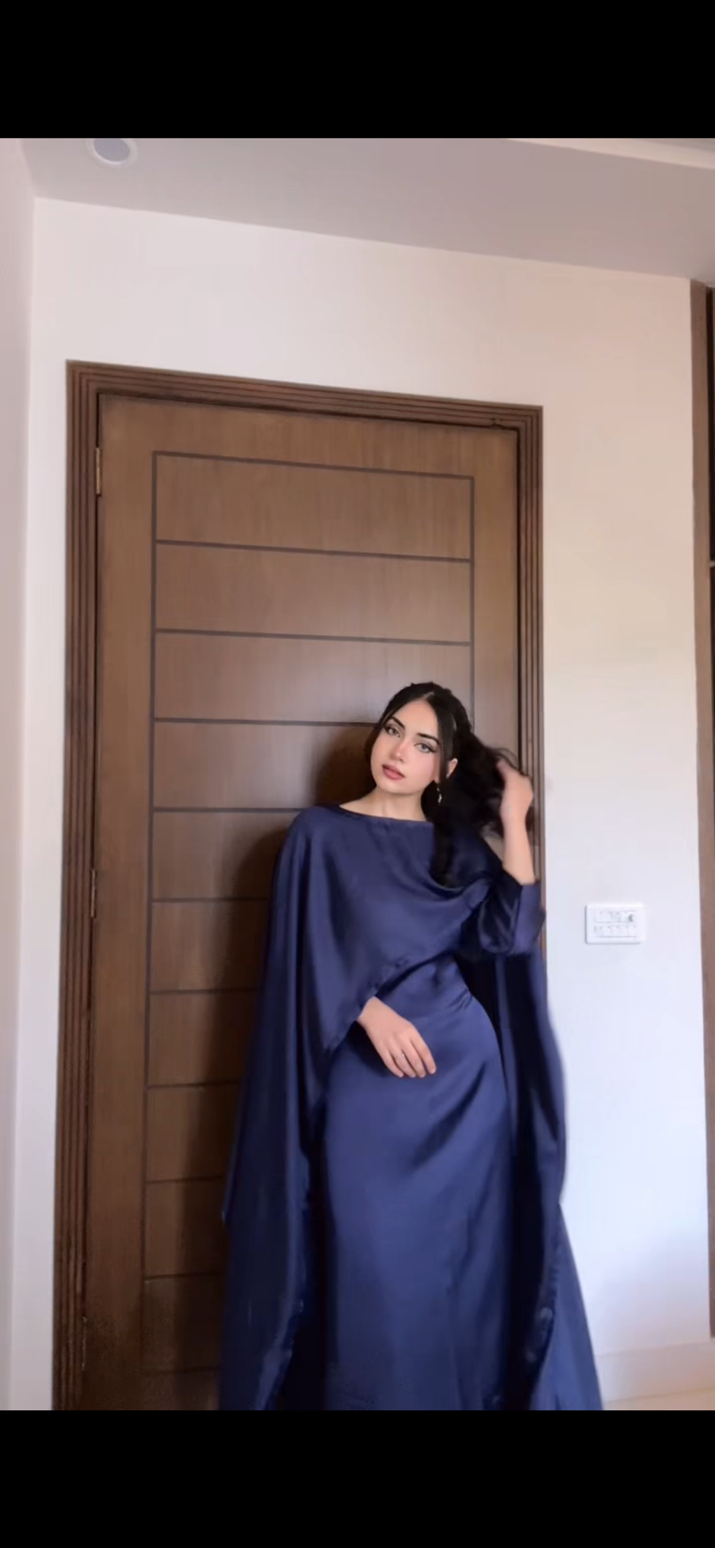 Navy Cape Dress