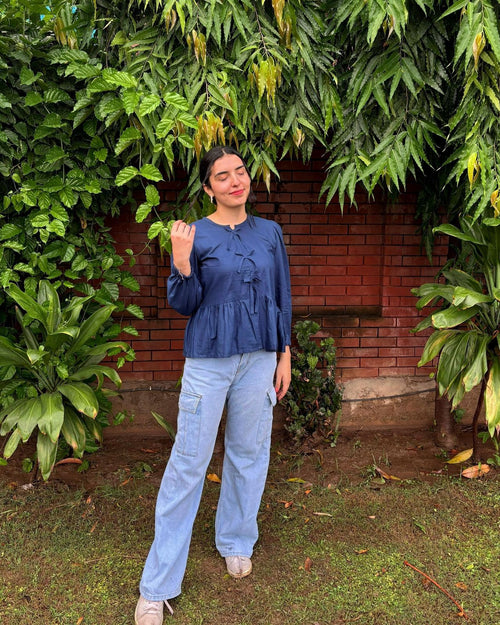 Blue Bow Top & Jeans