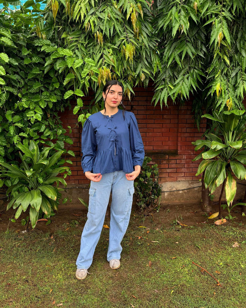 Blue Bow Top & Jeans