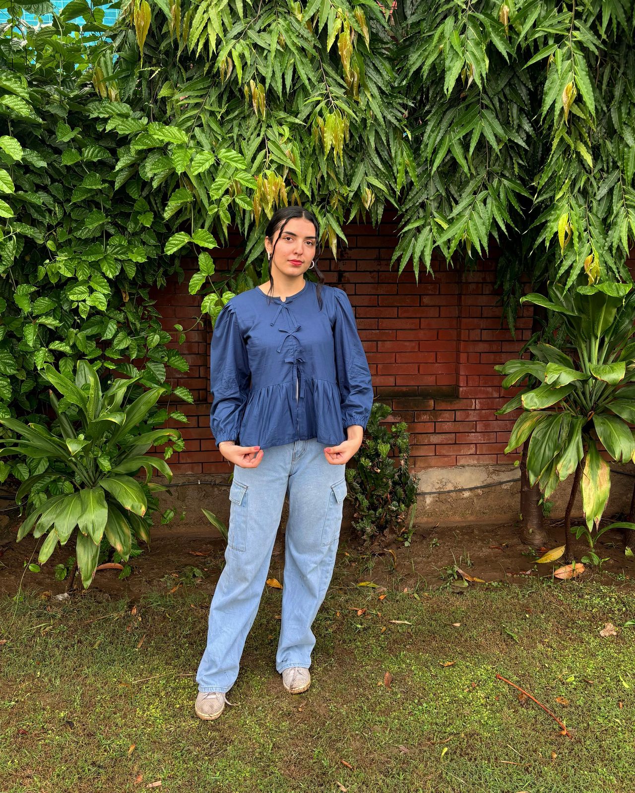 Blue Bow Top & Jeans