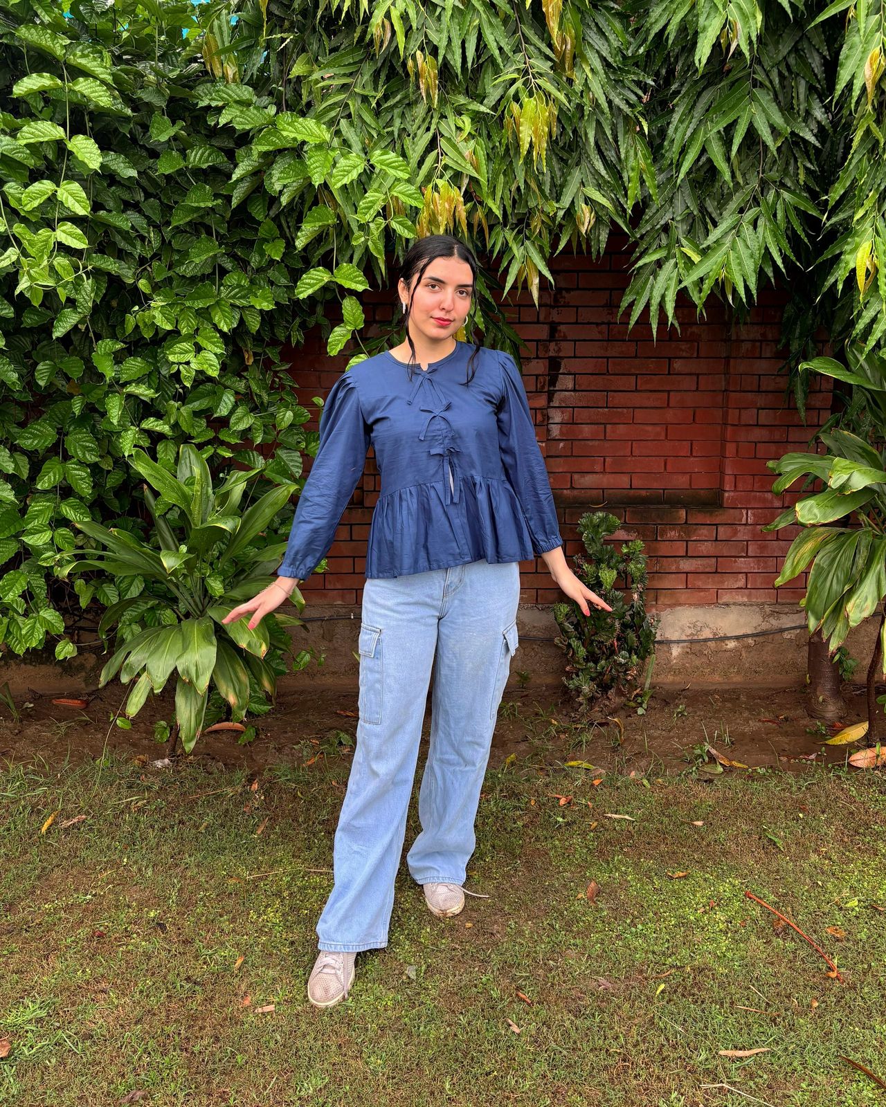Blue Bow Top & Jeans