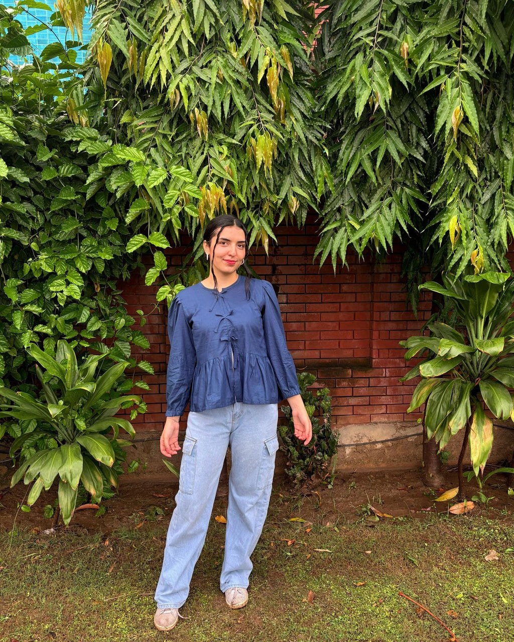 Blue Bow Top & Jeans